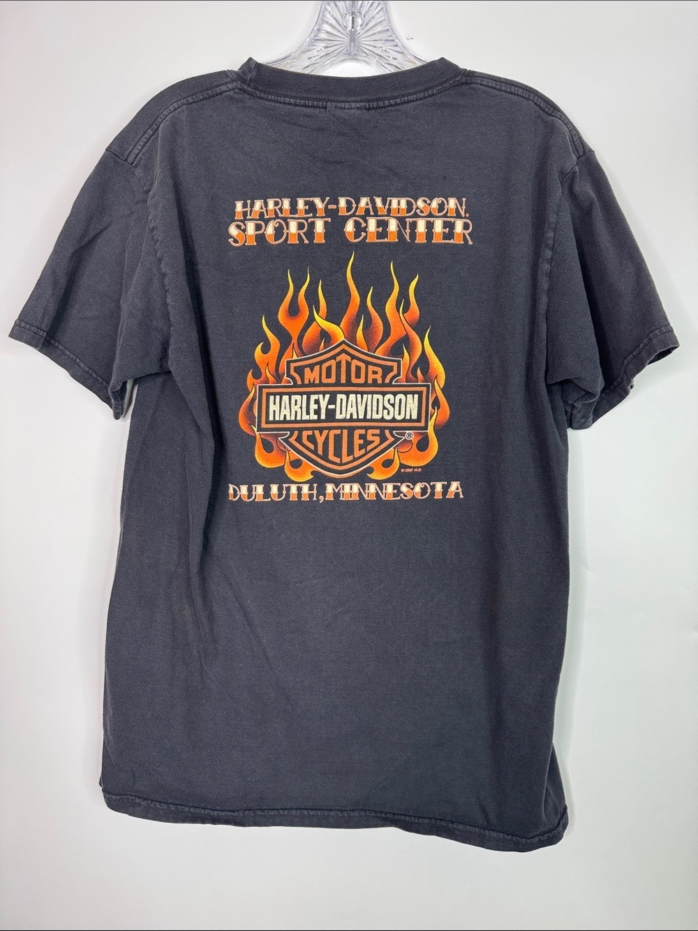 Harley Davidson 2007 Duluth, Minnesota Black Tshirt Size Medium